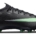 Chaussure de foot Nike Mercurial Vapor 17 Elite noire et verte, vue de profil
