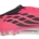 Chaussure de foot adidas Predator Elite FT FG rose et noire, vue de profil